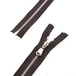 Молния 70 см металлическая тип 3, разъемная, звено корн, слайдер 112 светлое золото