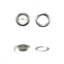 QQ24 Люверс 9 мм, никель