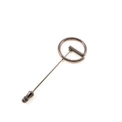 H4601 Брошь-игла КРУГ 75х30,5 мм, черный никель