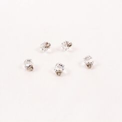 ZSK-0157 Пуговица 8мм, пластмассовый прозрачный