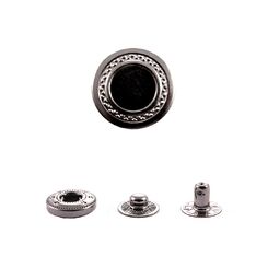 SSQB0011+486 Кнопка пружинный контакт 15 мм, черный никель