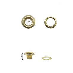 НРРN-0007 Люверс 5 мм, золото