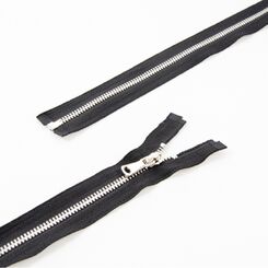 Молния 60 см мeталлическая тип 5, разъемная, слайдер НН-2443, звено корн серебро