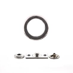 В4841 Кнопка пружинный контакт 23 мм, зеркальный никель