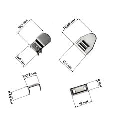 Комплект на крючок брючный мм, никель