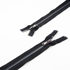 Молния 75 см мeталлическая тип 5, разъемная, 2 слайдера HH-2443, звено корн ч.никель