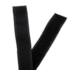 Контактная лента-липучка К, ширина 20 мм, L 25, черная