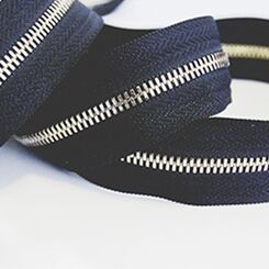 Молния металлическая рулонная тип 3, звено корн шлифованное, золото