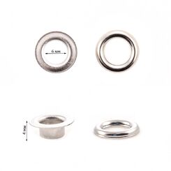 SDO1952.004 Люверс 6 мм, никель