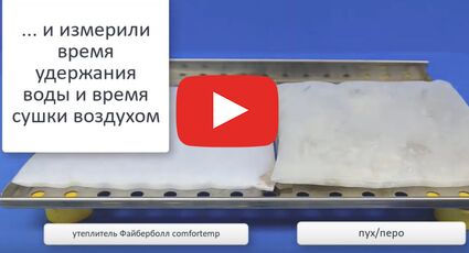Comfortemp. Fiberballs. Тест на быструю сушку.