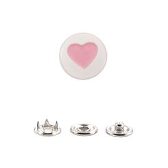 CРSB16L Кнопка сорочечная 10 мм, принт СЕРДЦЕ