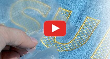 Вышивка на махровой ткани с Солви