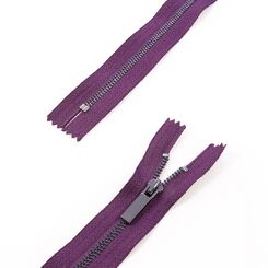 Молния 18 см металлическая тип 3, неразъемная, слайдер M-19, звено никель