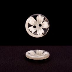 3598 Пуговица 18мм, пластмассовый прозрачный