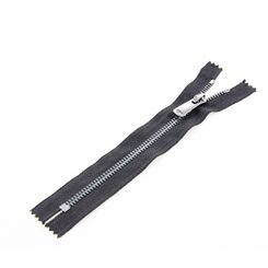 Молния 18 см мeталлическая тип 5, неразъемная, слайдер 499, звено корн ч.никель