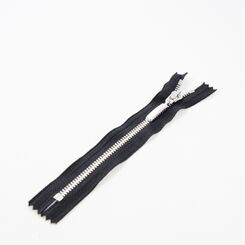 Молния 18 см мeталлическая тип 5, неразъемная, слайдер WO150, звено корн серебро