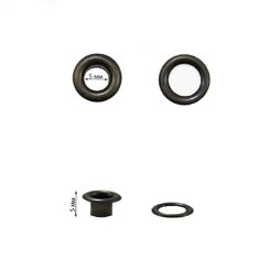 1252R Люверс 5 мм, антик