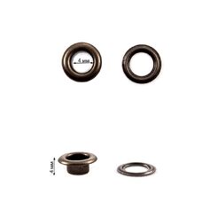 QQ4 Люверс 4 мм, антик