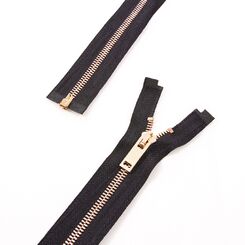 Молния 60 см мeталлическая тип 5, разъемная, слайдер 464, звено корн зерк.медь