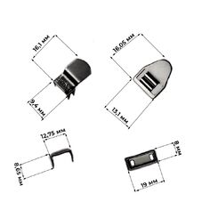 Комплект на крючок брючный мм, черный никель
