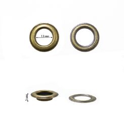 QQ32 Люверс 13 мм, антик