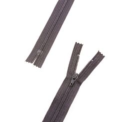 Молния 22 см спираль тип 3, неразъемная, слайдер DA, звено плоское, лента супертонкая