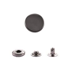 ASB24L+486 Кнопка пружинный контакт 15 мм, зеркальный черный никель