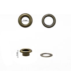 QQ20 Люверс 6 мм, антик