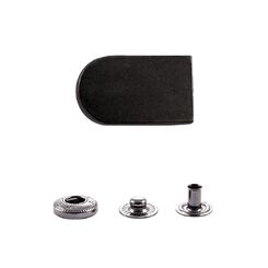 12LHK0219+486 Кнопка краевая пружинный контакт 20 мм, черный никель