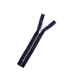 Молния 18 см мeталлическая тип 3 (4M) неразъемная звено серебро NF сл.M35-9014 серебро NF, Руба