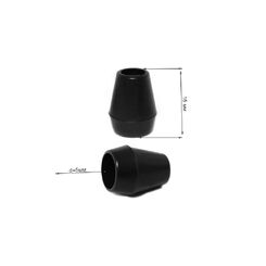 64 Наконечник 11,5х15мм, пластмассовый черный