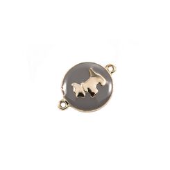 XT0333 Украшение пришивное ЖИВОТНОЕ 21 мм, зеркальное золото