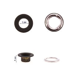 E#300 FLAT Люверс 5 мм, прорезиненный SOFT Touch