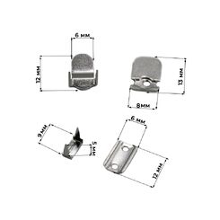 Комплект на крючок брючный XD-A08, никель