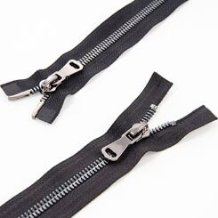 Молния 90 см мeталлическая тип 8, разъемная, 2 слайдера EH-008C, звено корн ч.никель