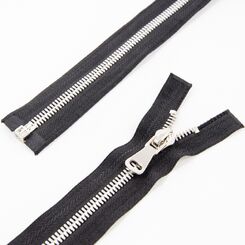 Молния 75 см мeталлическая тип 8, разъемная, слайдер EH-008C, звено корн серебро