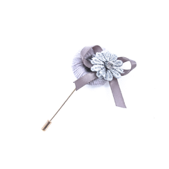 XZ0316 Брошь-игла ЦВЕТОК 70 мм, цвет окрашенный