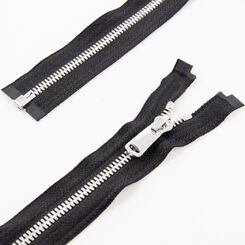 Молния 75 см мeталлическая тип 5, разъемная, слайдер 499, звено корн серебро