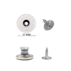 SHJB27L Джинсовая пуговица 17 мм с логотипом JEANS COLLECTION, эмаль