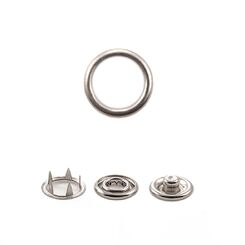 QWZ666 Кнопка сорочечная 17 мм, матовый никель