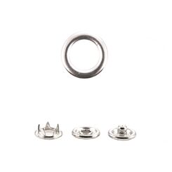 QWZ666 Кнопка сорочечная с широким ободком 17 мм, никель