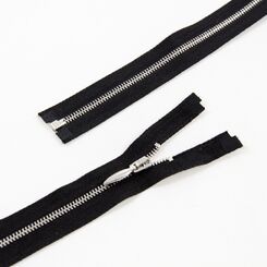 Молния 55 см металлическая тип 2, разъемная, слайдер капелька серебро