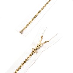 Молния 55 см металлическая тип 5, разъемная, звено VT 10 R, слайдер 115 золото