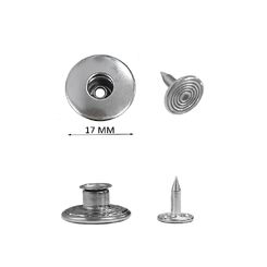 JBMН27L Джинсовая пуговица 17 мм, никель