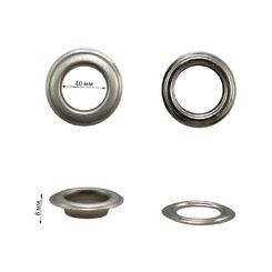 E#60 Люверс 40 мм, матовый никель