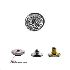 SB Кнопка пружинный контакт 15 мм, черный никель