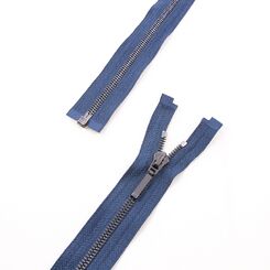 Молния 55 см мeталлические тип 5 (Т5 corn) разъемные звено блестящий ч. никель сл. блестящий ч. нике