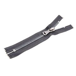 Молния 18 см мeталлическая тип 8, неразъемная, слайдер EH-008C, звено корн ч.никель