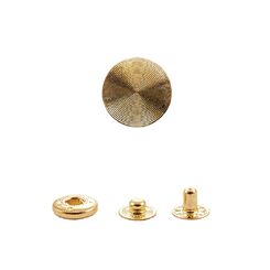 ASB3D24L+486 Кнопка пружинный контакт 15 мм, зеркальное золото