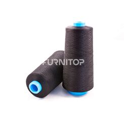 Нитки текстурированные крученые СабаТекс № 120, 19 текс, ПЭ, 10000 м, черные, Amann